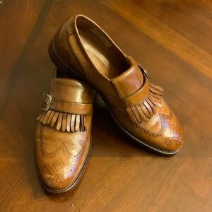 Johnston & Murphy Brown Leather Fringe Oxfords